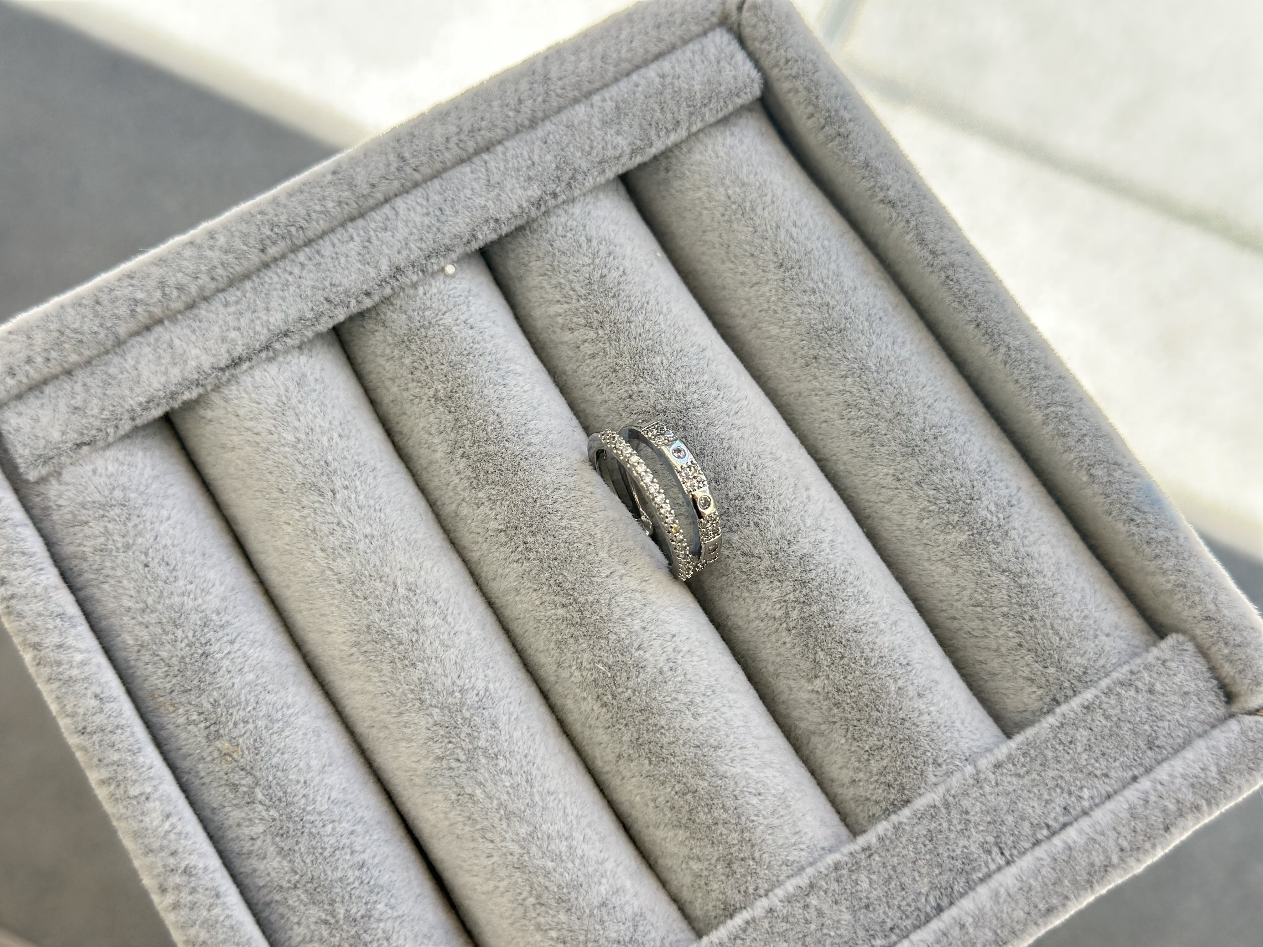 SİLVER TAŞ DETAYLI CUFF