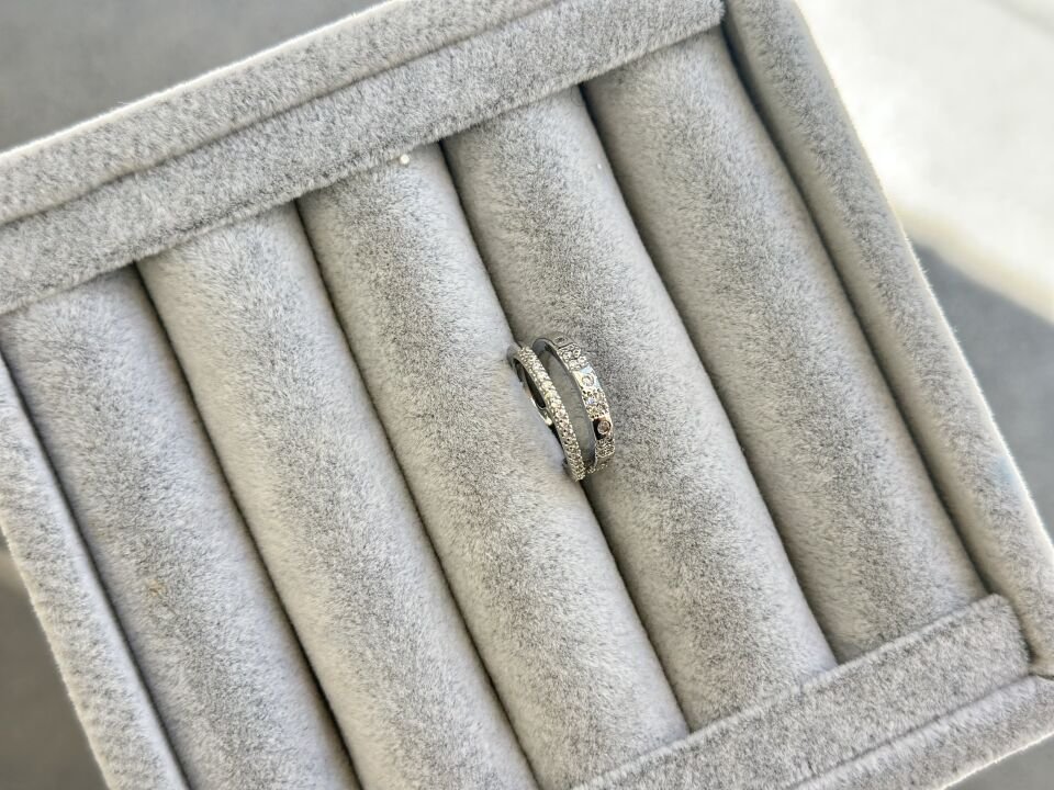 SİLVER TAŞ DETAYLI CUFF