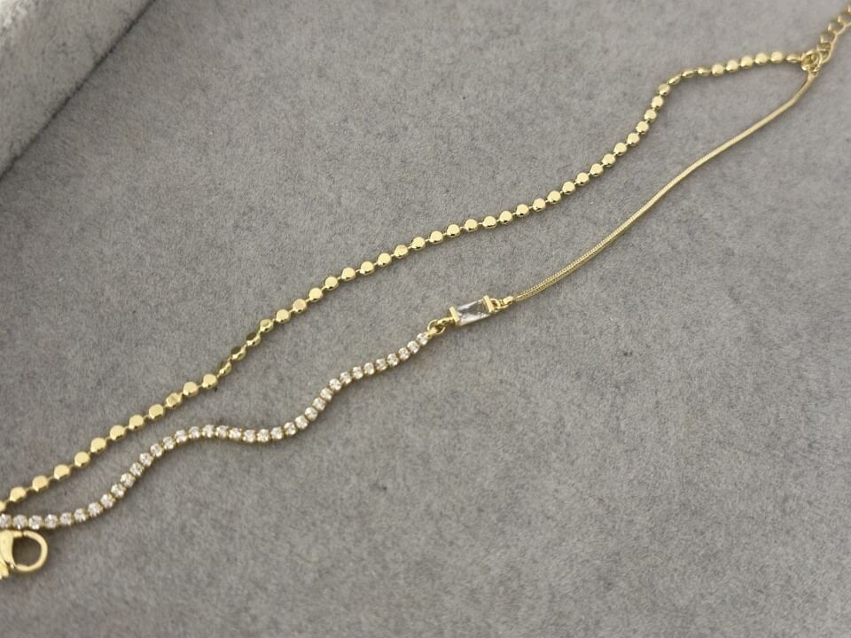 MİNİMA SU YOLU , ZİNCİR , PUL VE TEK TAŞ DETAYLI BİLEKLİK