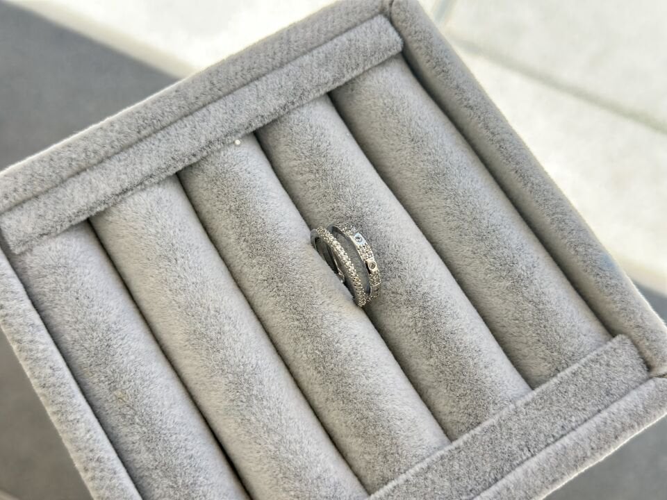 SİLVER TAŞ DETAYLI CUFF