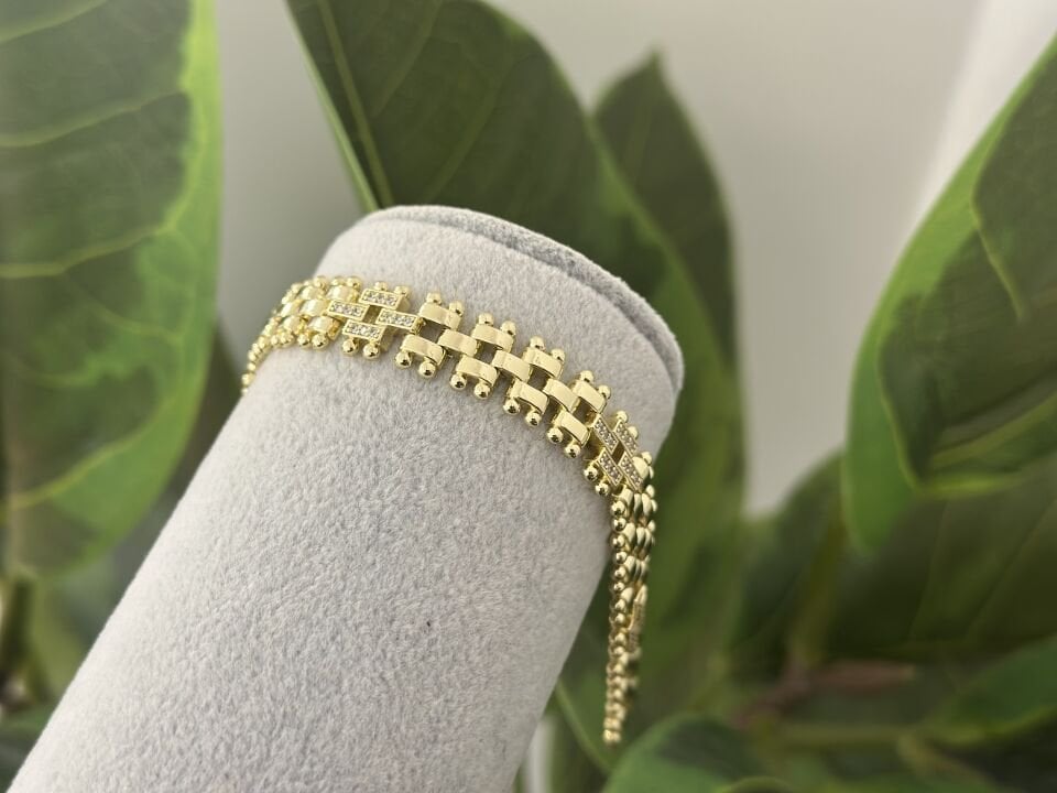 JUBİLE VE TAŞ DETAY GOLD BİLEKLİK