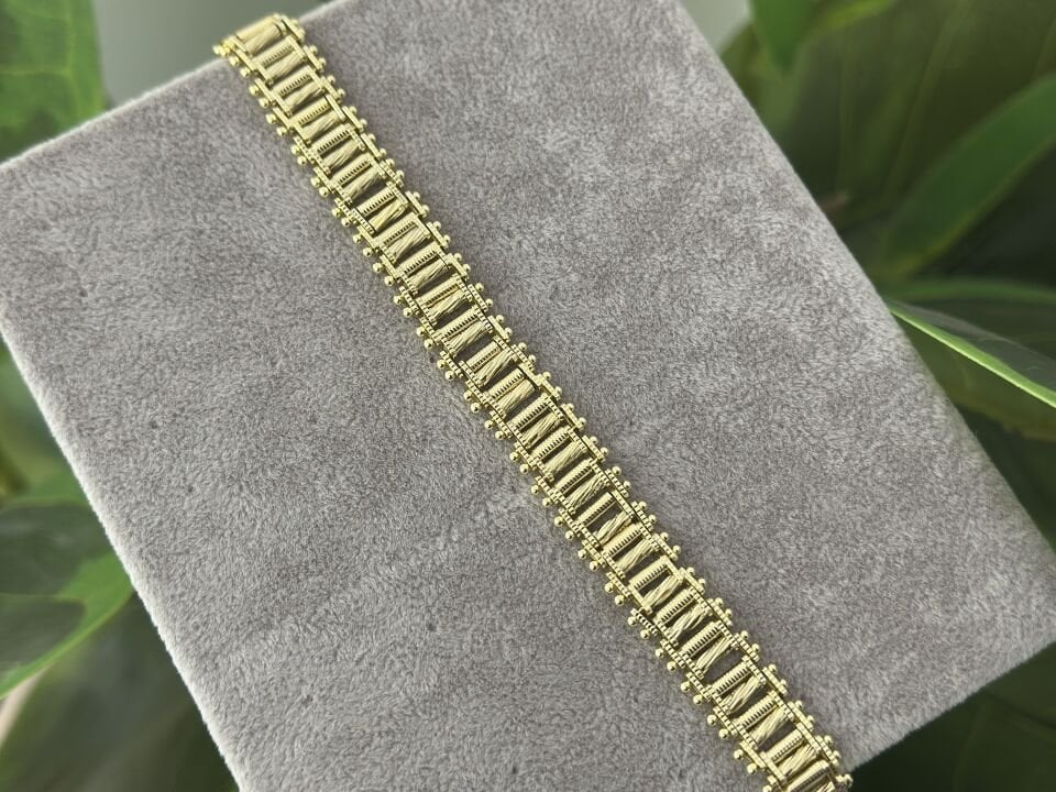 ÖRME DETAY GOLD BİLEKLİK