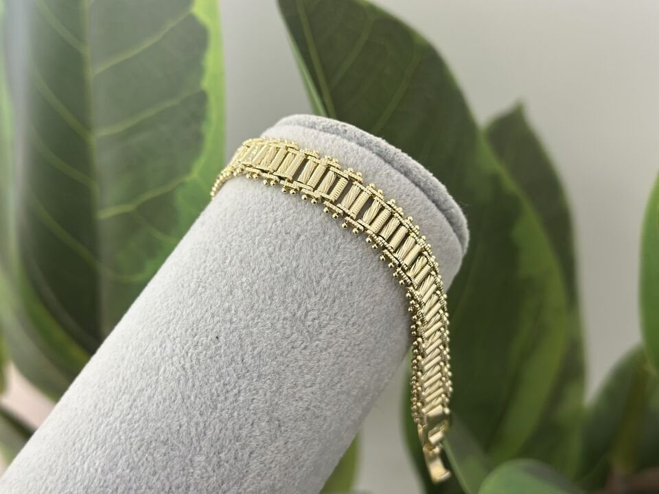 ÖRME DETAY GOLD BİLEKLİK