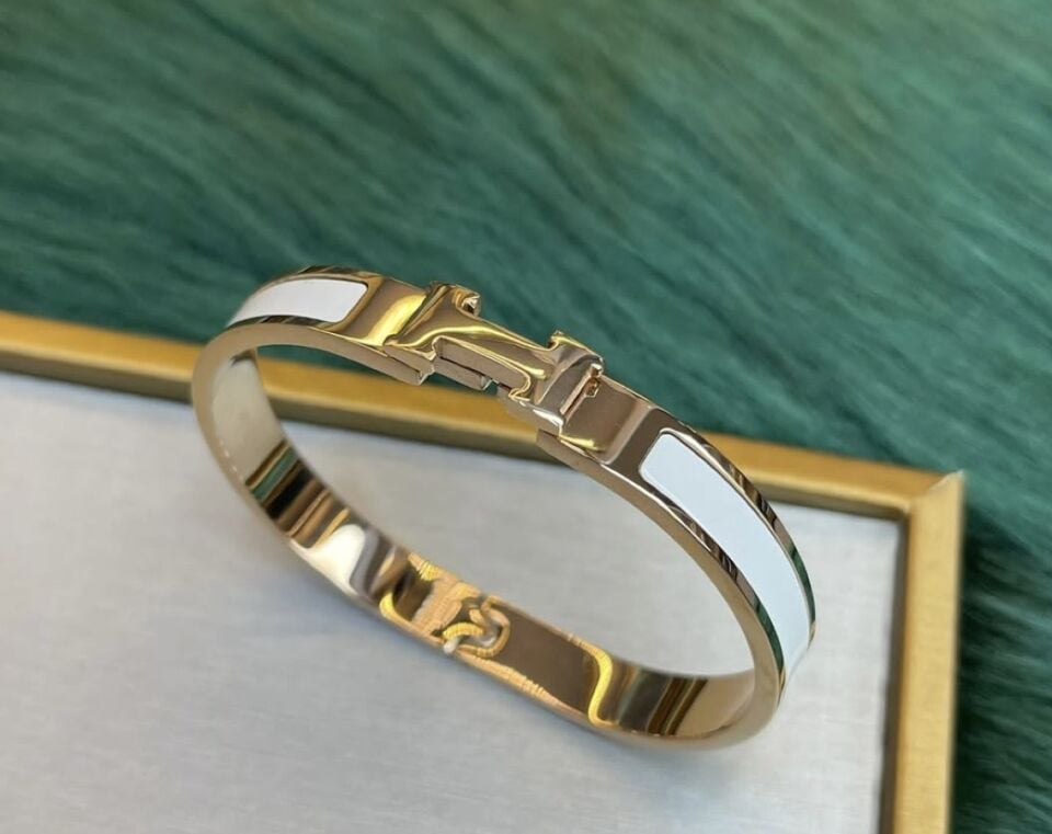 İTHAL H*RMES BEYAZ BİLEKLİK İNCE