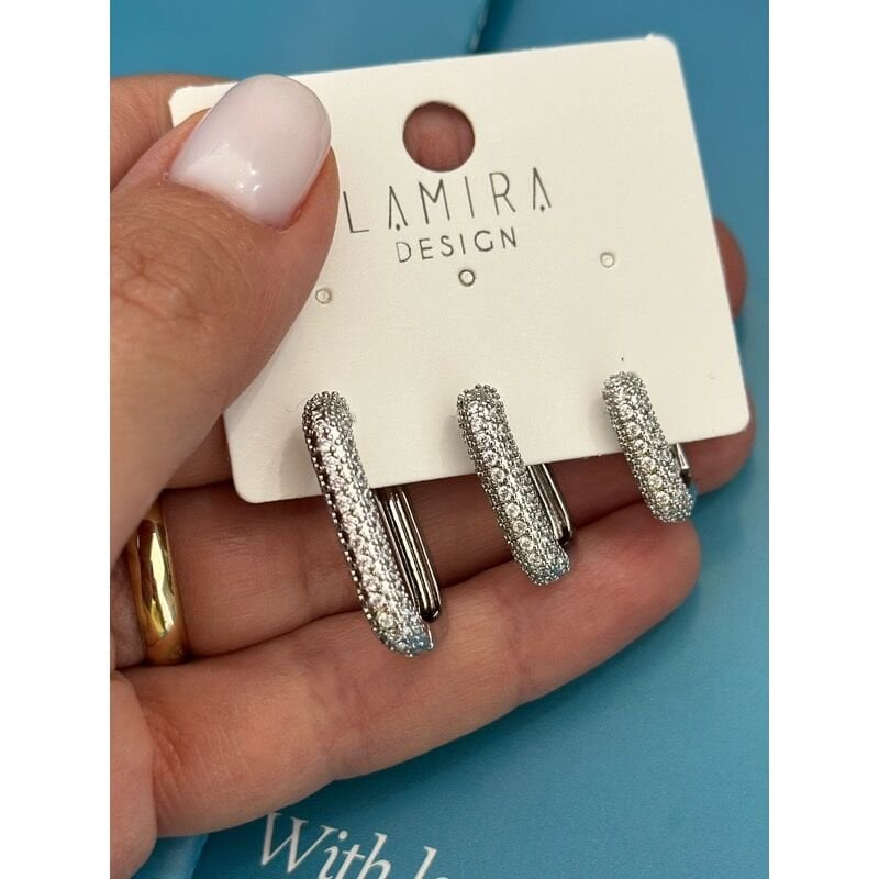 3'lü Dikdörtgen Küpe