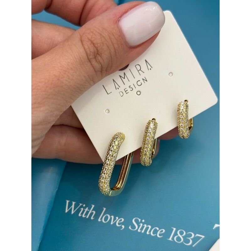 3'lü Dikdörtgen Küpe