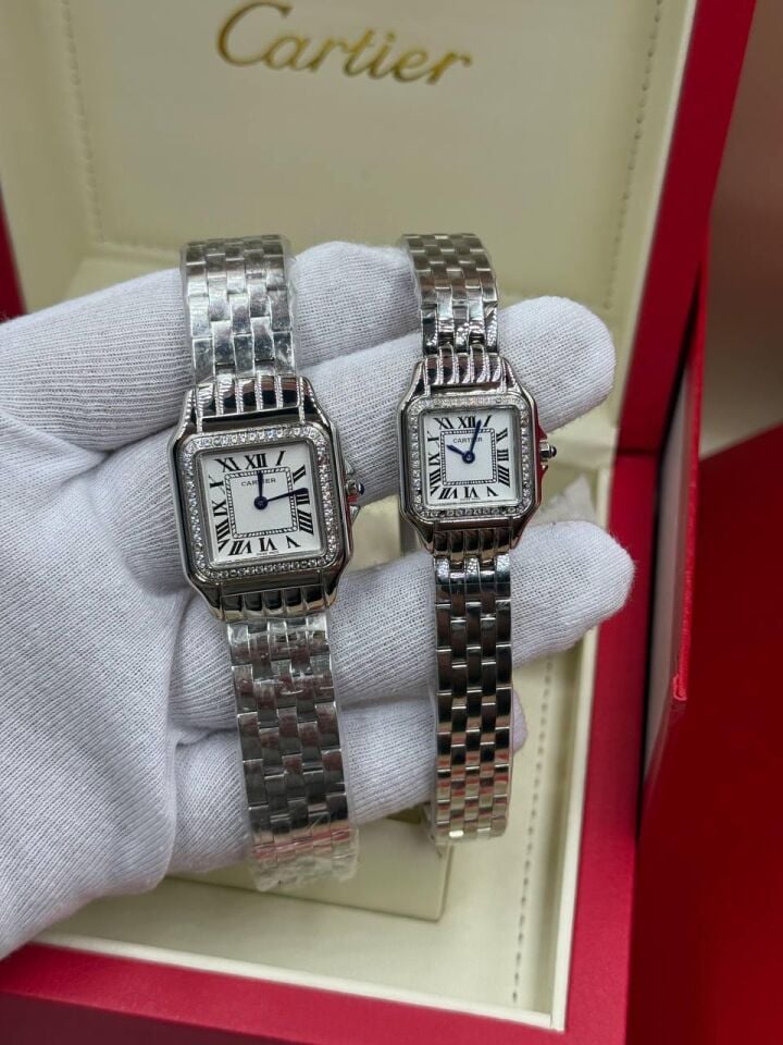 CARTİ TAŞLI SAAT SİLVER