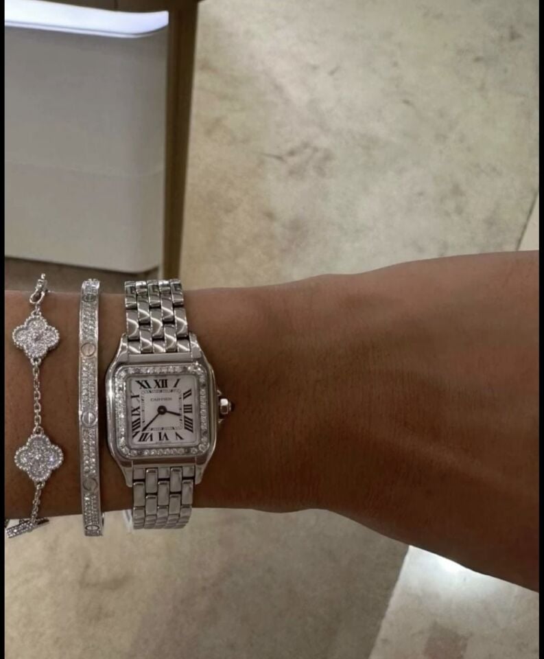 CARTİ TAŞLI SAAT SİLVER