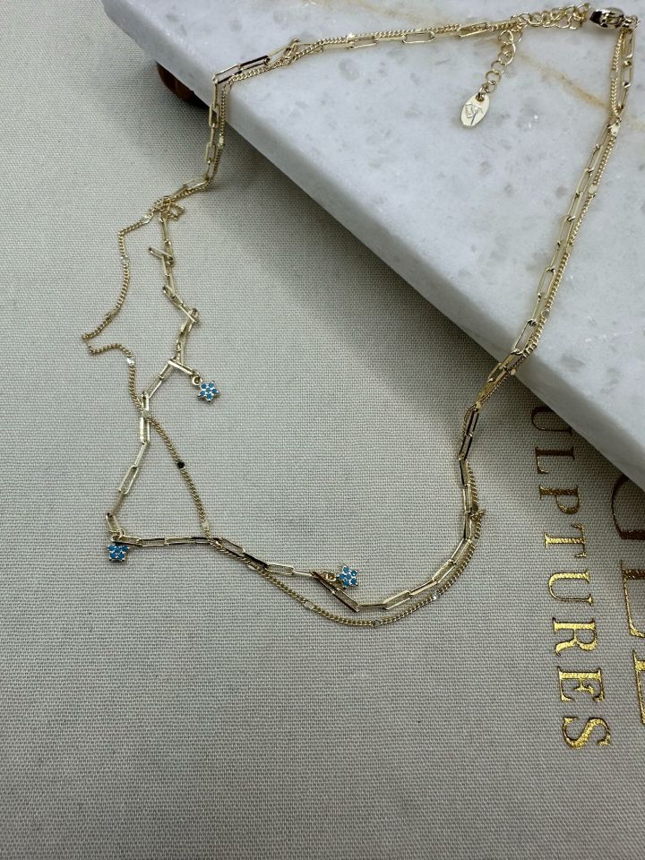 ÇOKLU MİNİMA YILDIZ KOLYE GOLD