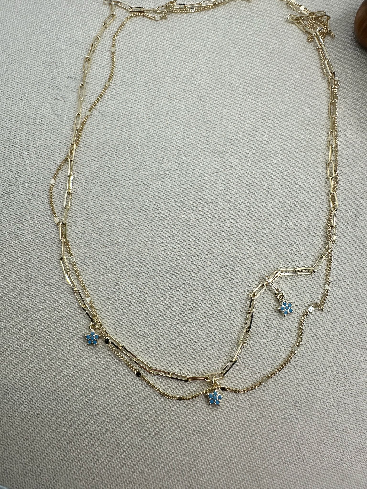 ÇOKLU MİNİMA YILDIZ KOLYE GOLD