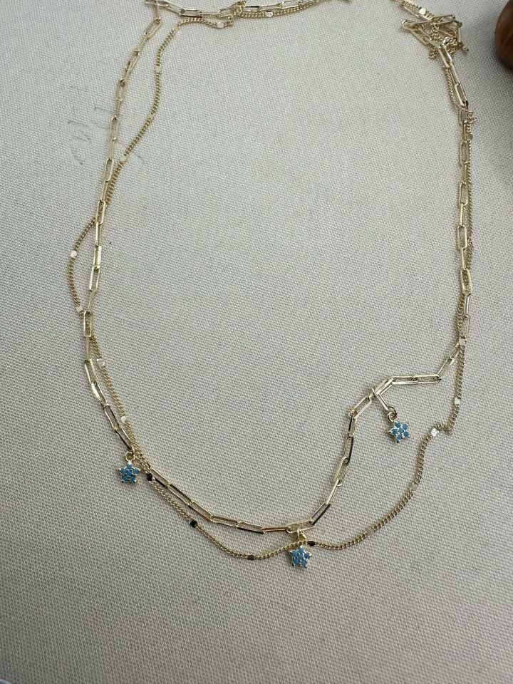 ÇOKLU MİNİMA YILDIZ KOLYE GOLD