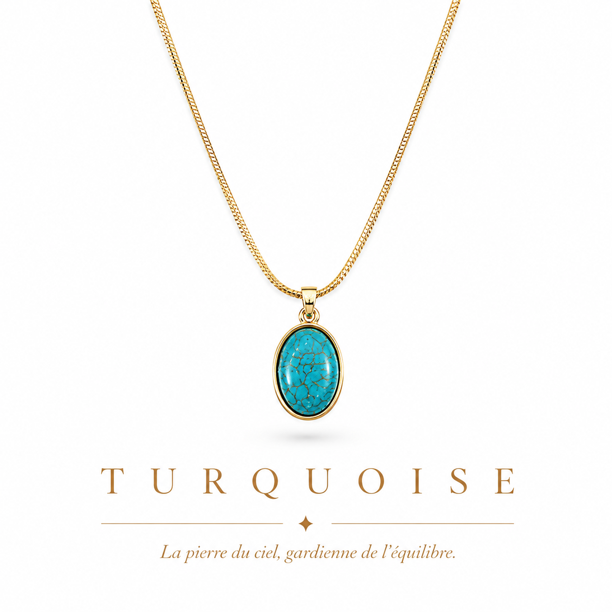 TURQUOISE DOĞAL TAŞ KOLYE