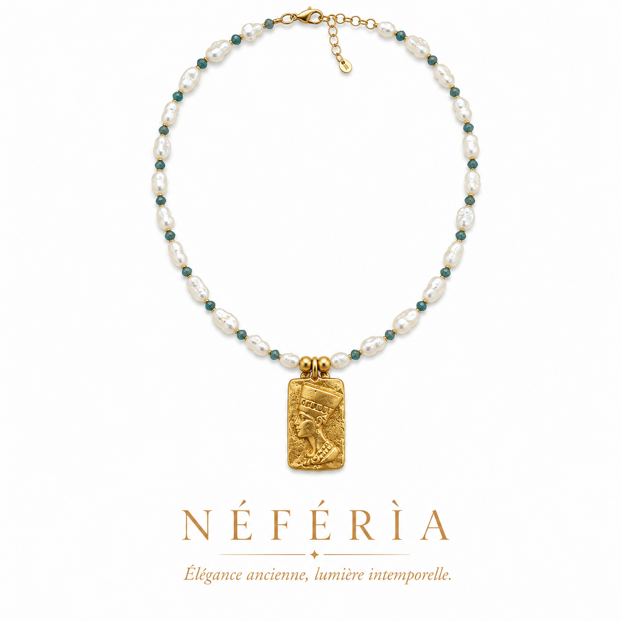 NEFERİA DOĞALTAŞ KOLYE