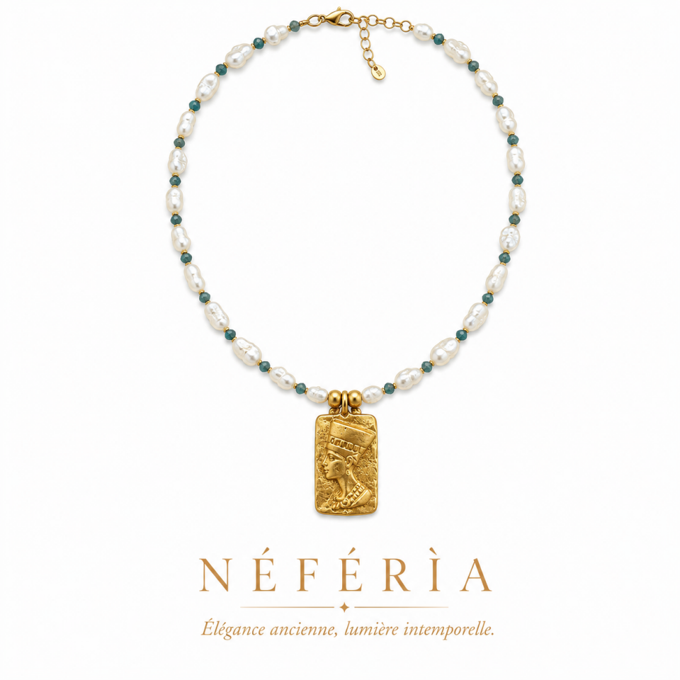 NEFERİA DOĞALTAŞ KOLYE