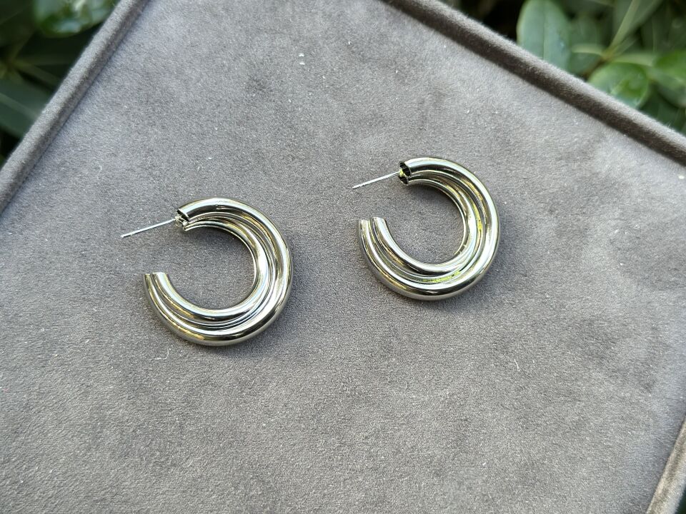 VİNTAGE ÇİFTLİ GÖRÜNÜMLÜ KÜPE