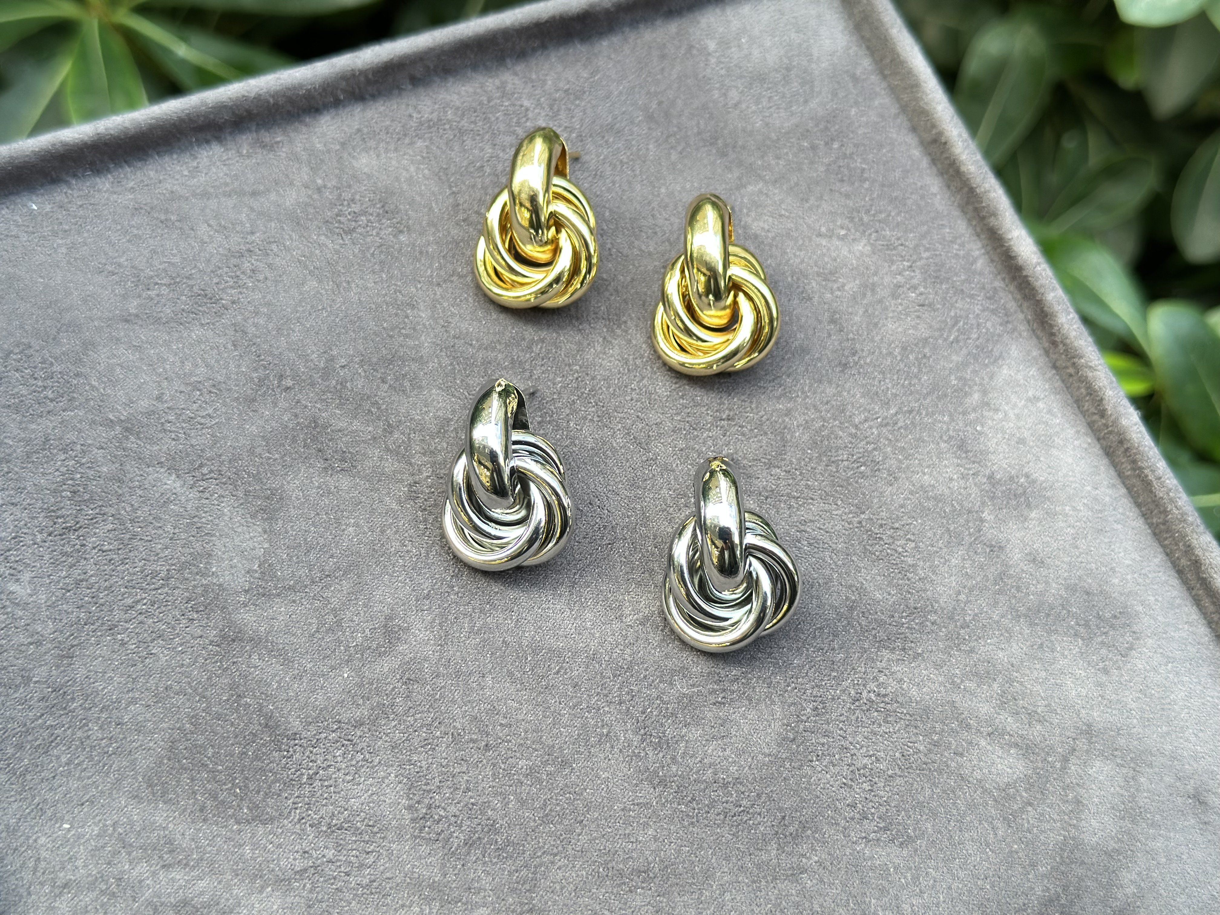 VİNTAGE MİDİ BOY DÜĞÜM KÜPE