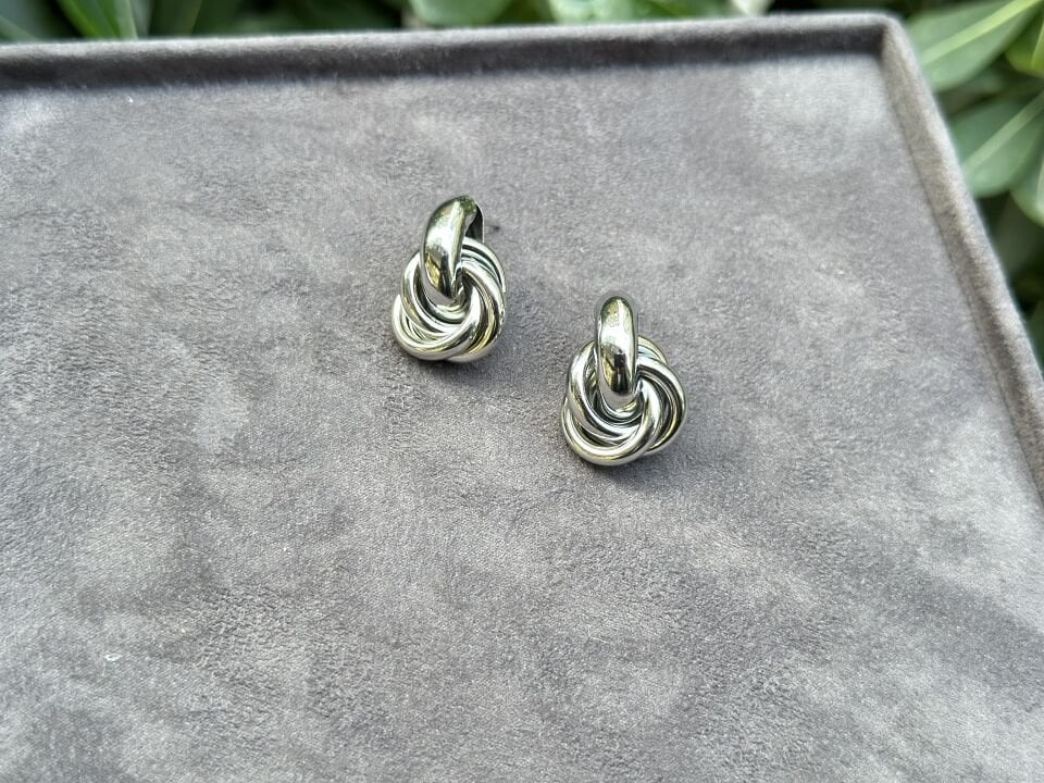 VİNTAGE MİDİ BOY DÜĞÜM KÜPE