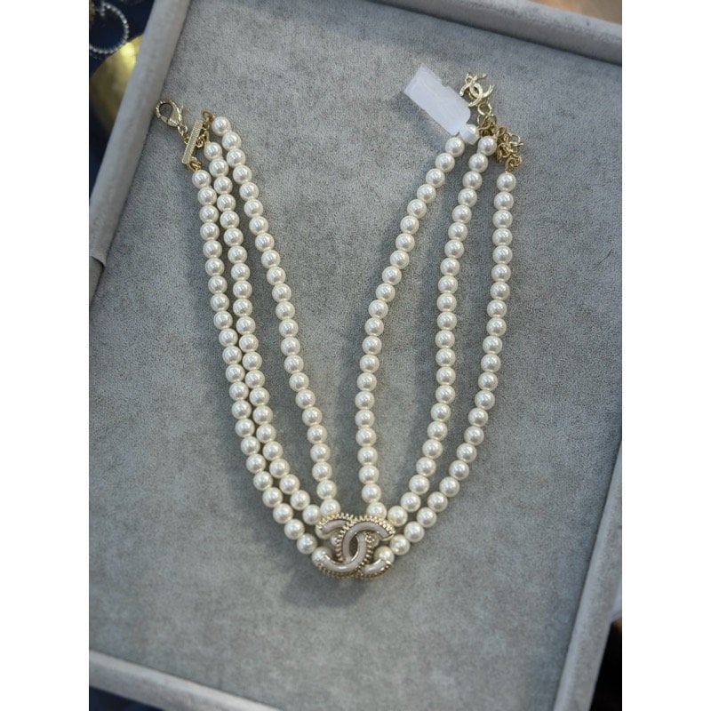 İTHAL CHNEL DÜZ İNCİ KOLYE