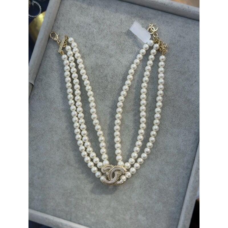 İTHAL CHNEL DÜZ İNCİ KOLYE