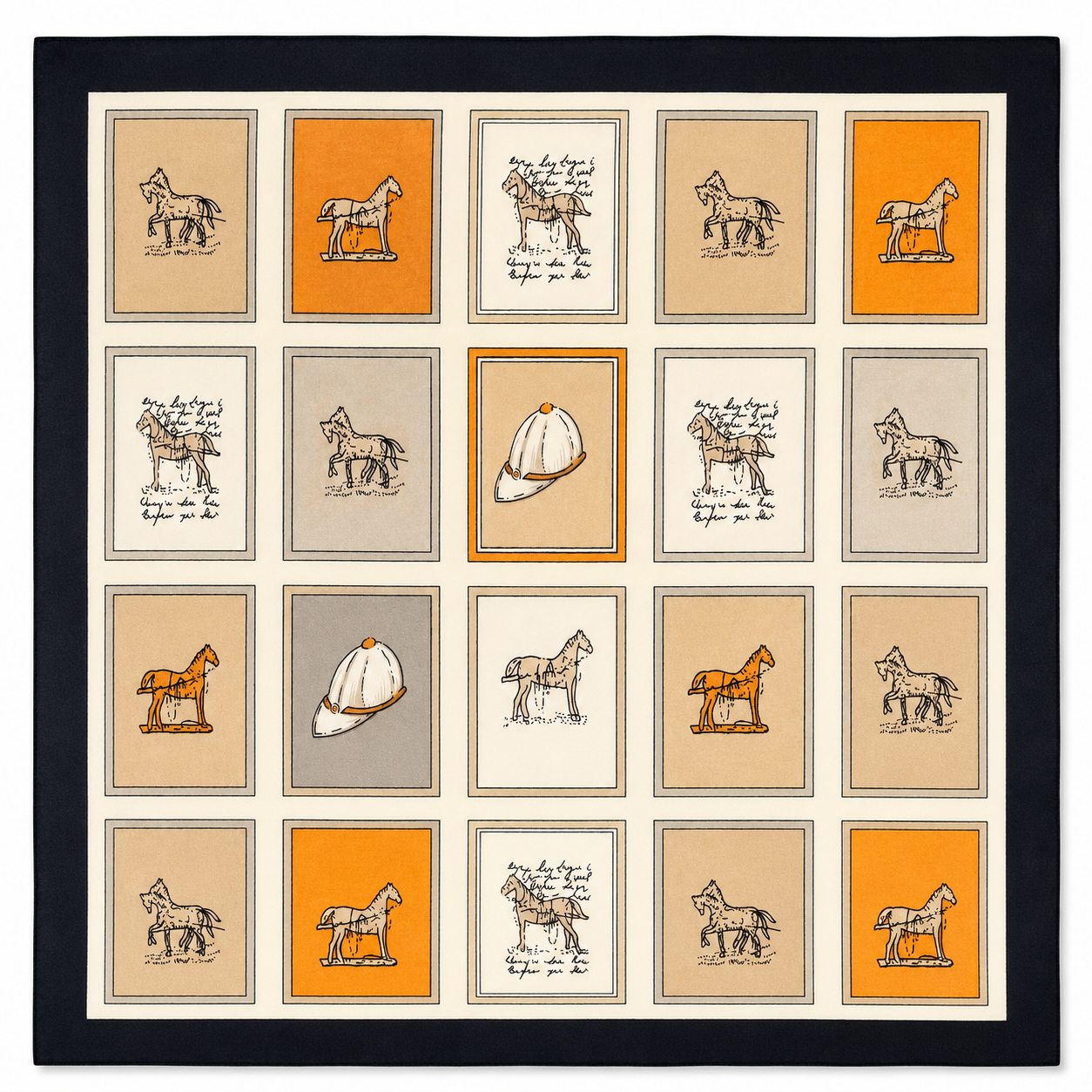 HRMES DESEN ŞAL 70x70 ÖLÇÜ