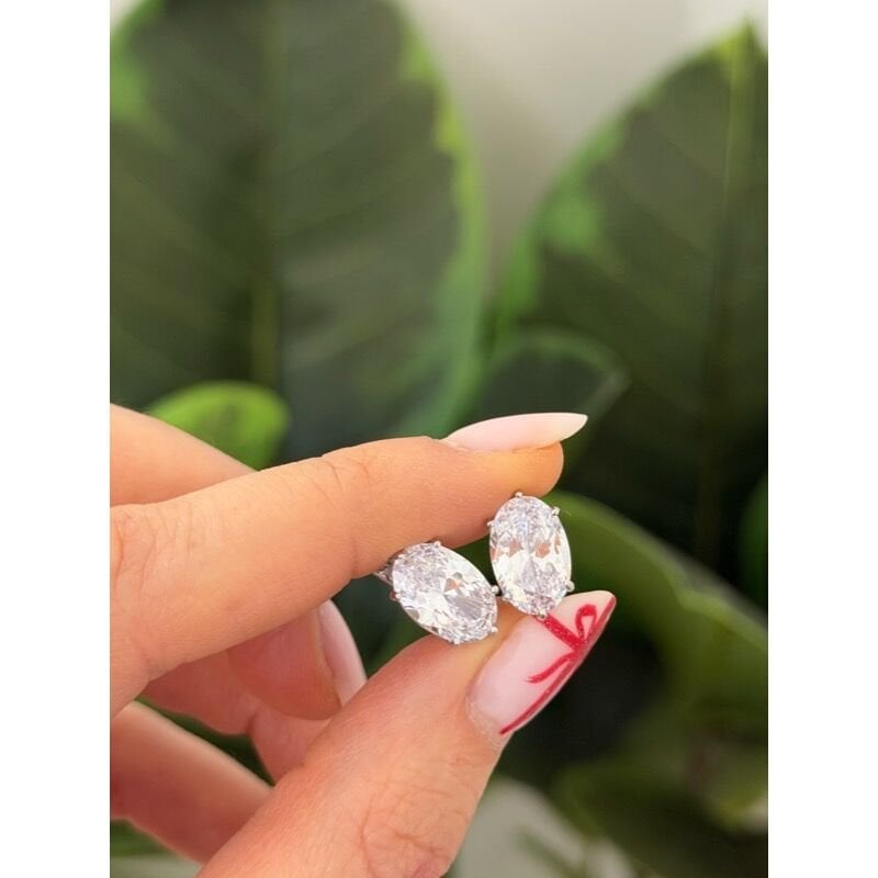 MOZANİT KÜPE (925 AYAR GÜMÜŞ)