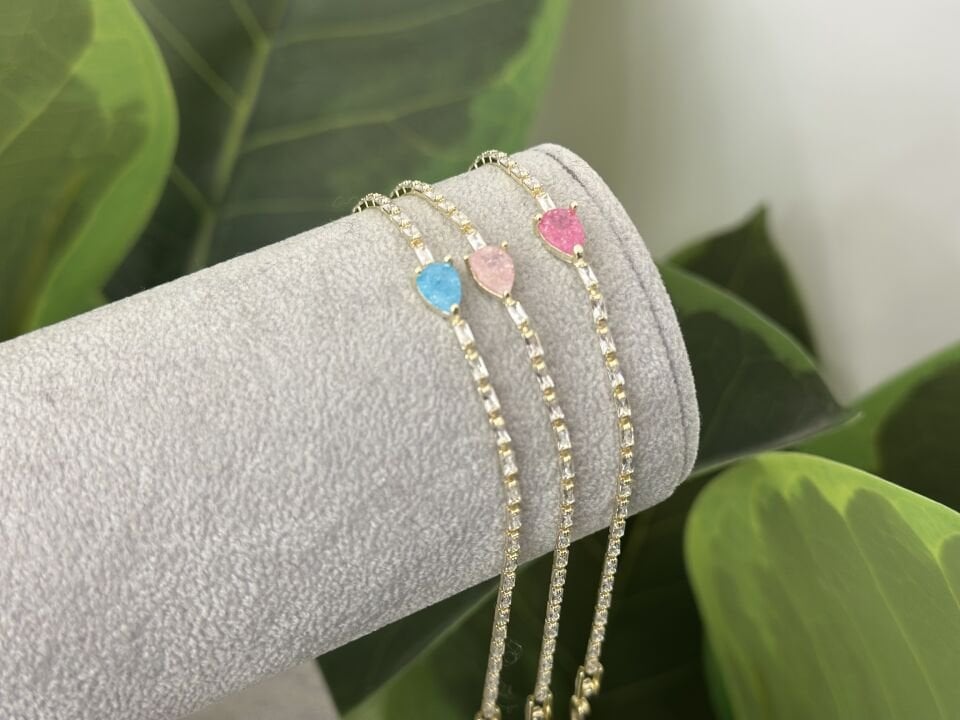 MİNİMA RENKLİ TAŞ VE SU YOLU DETAYLI BİLEKLİK