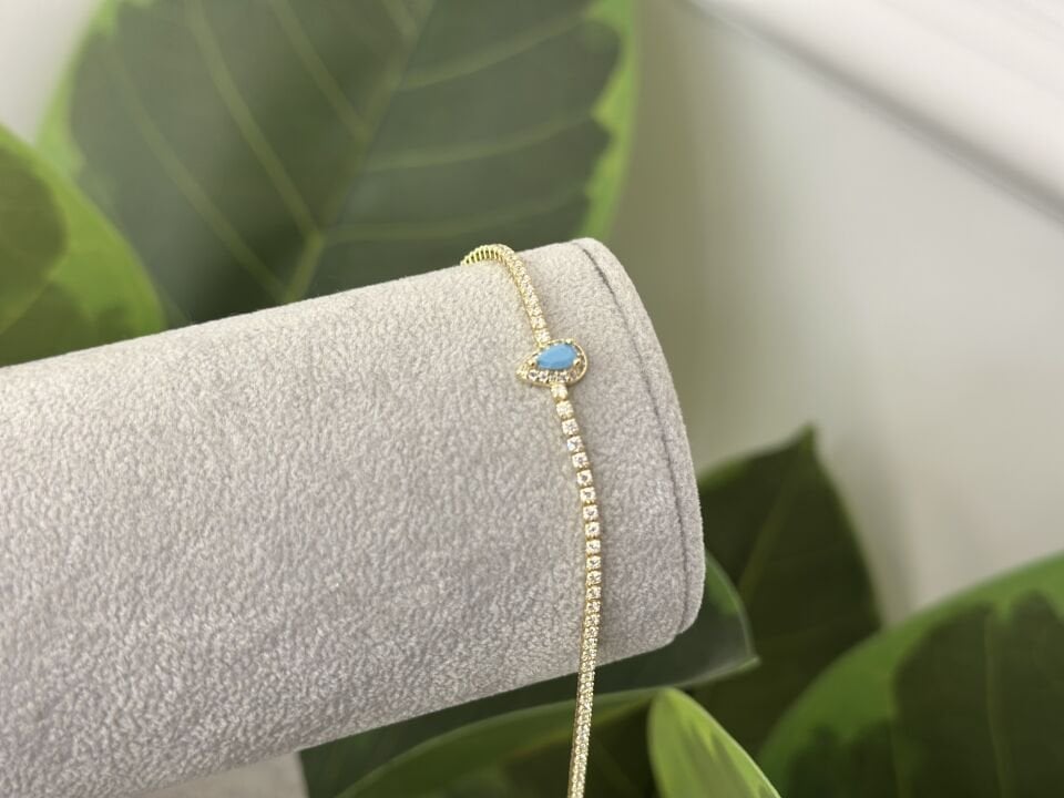 MİNİMA MAVİ TAŞ VE SU YOLU DETAYLI BİLEKLİK