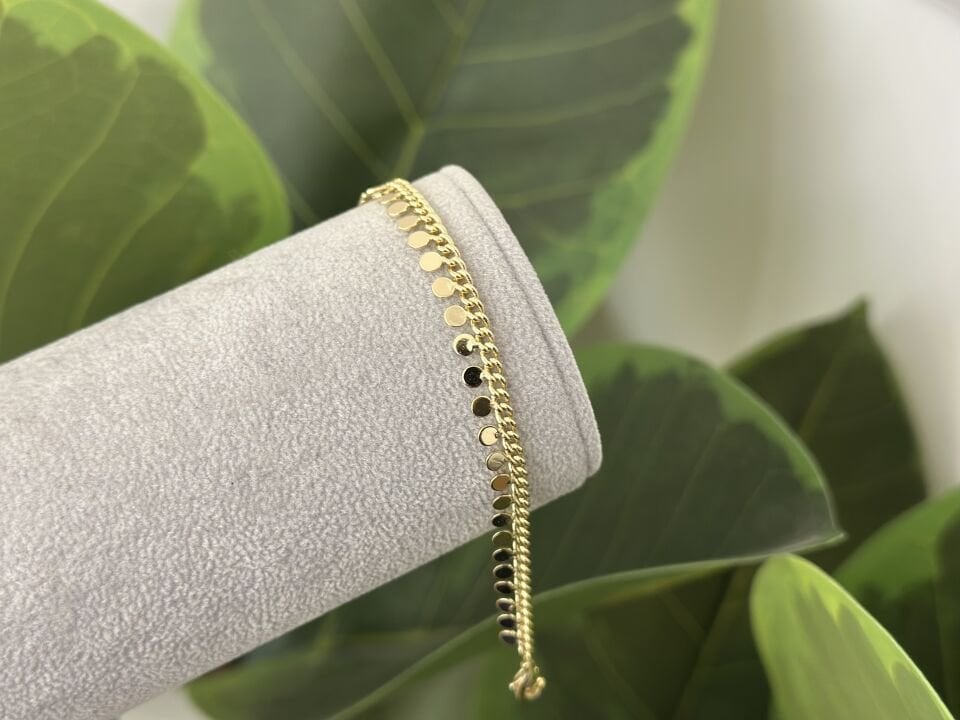 MİNİMA ZİNCİR VE PUL DETAYLI BİLEKLİK