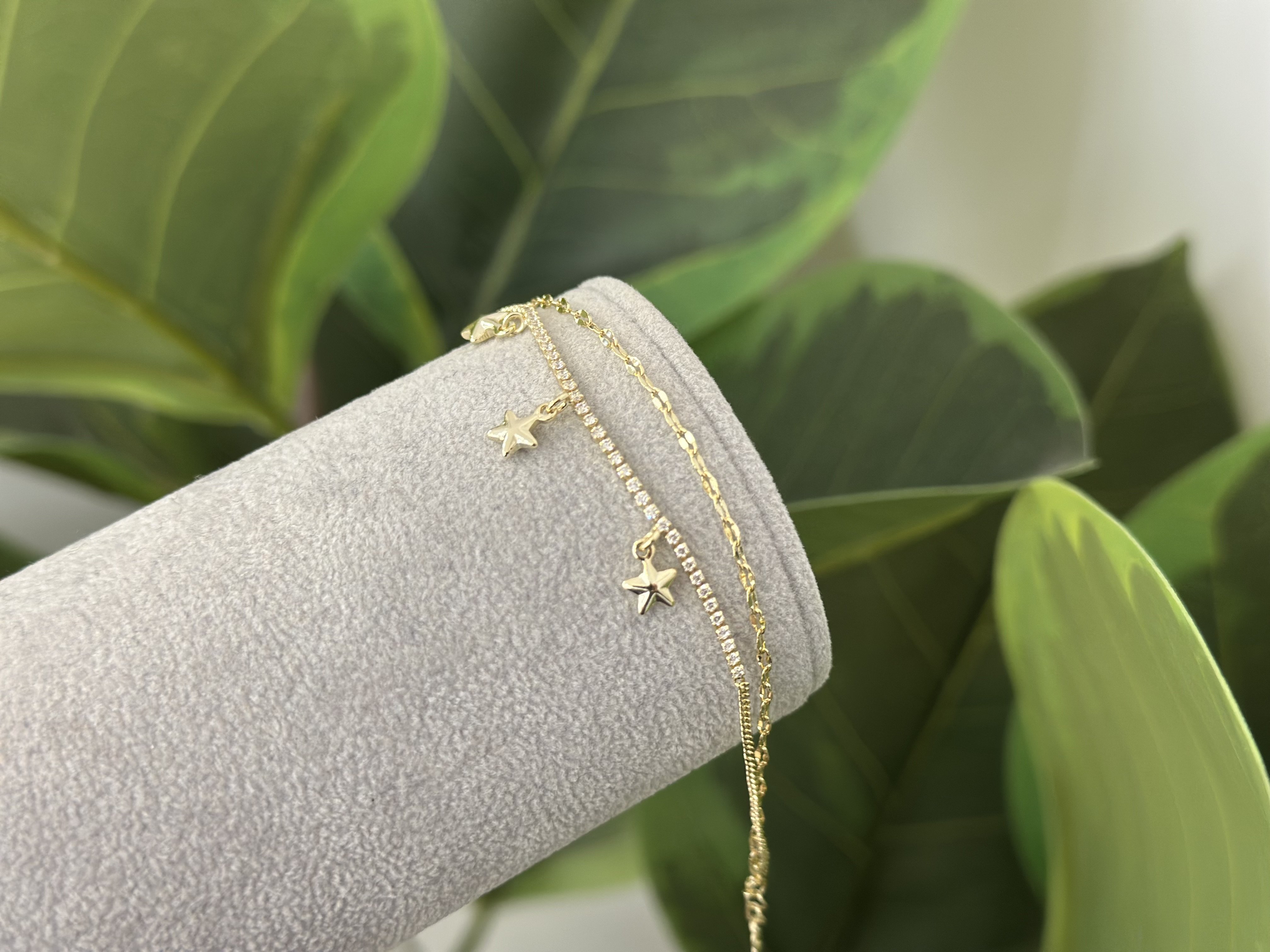 MİNİMA SU YOLU VE YILDIZ DETAYLI BİLEKLİK