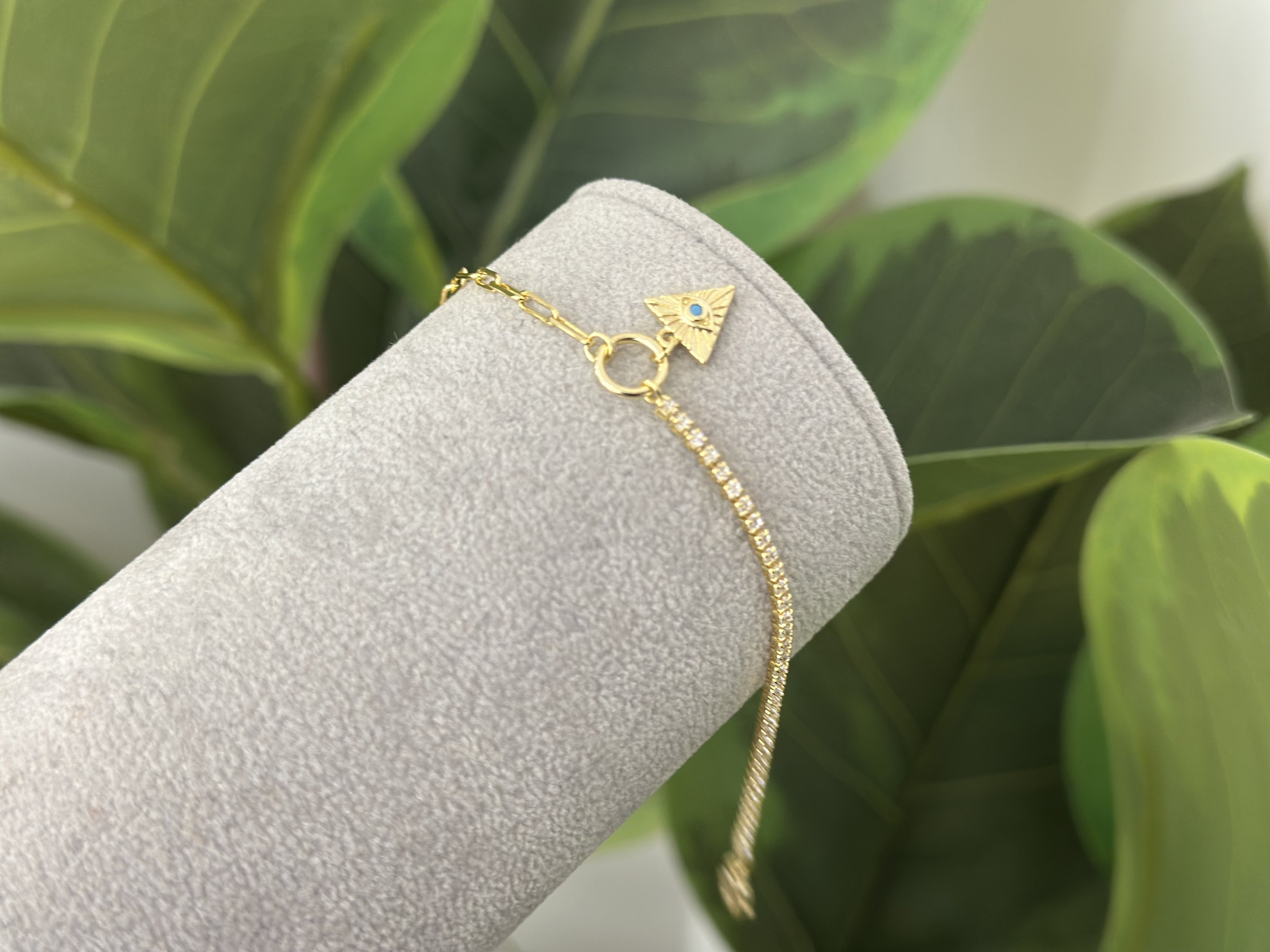 MİNİMA ZİNCİR,SU YOLU VE GÖZ DETAYLI BİLEKLİK